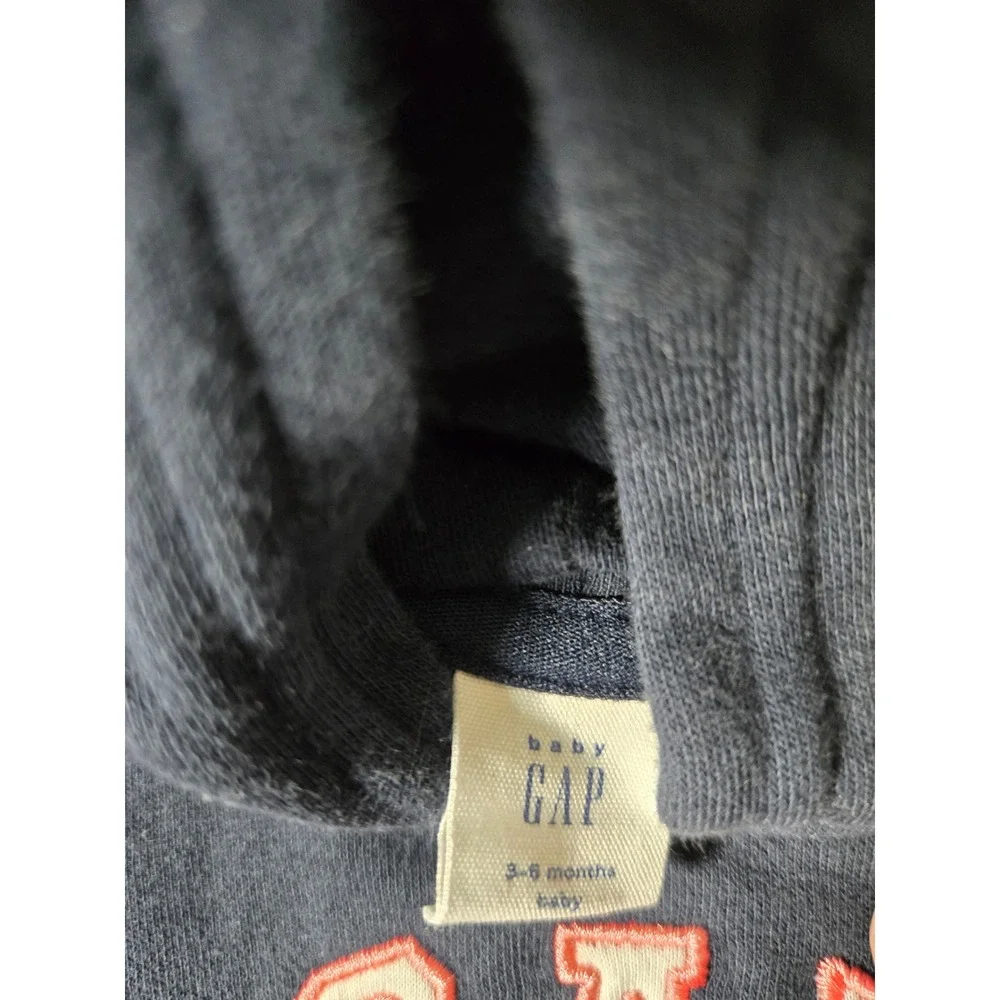 Baby Gap‎ Navy Blue Pink Logo Hoodie and Sweatpants Tracksuit Set 3-6 Months